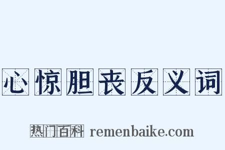 心惊胆丧反义词是什么意思的图片